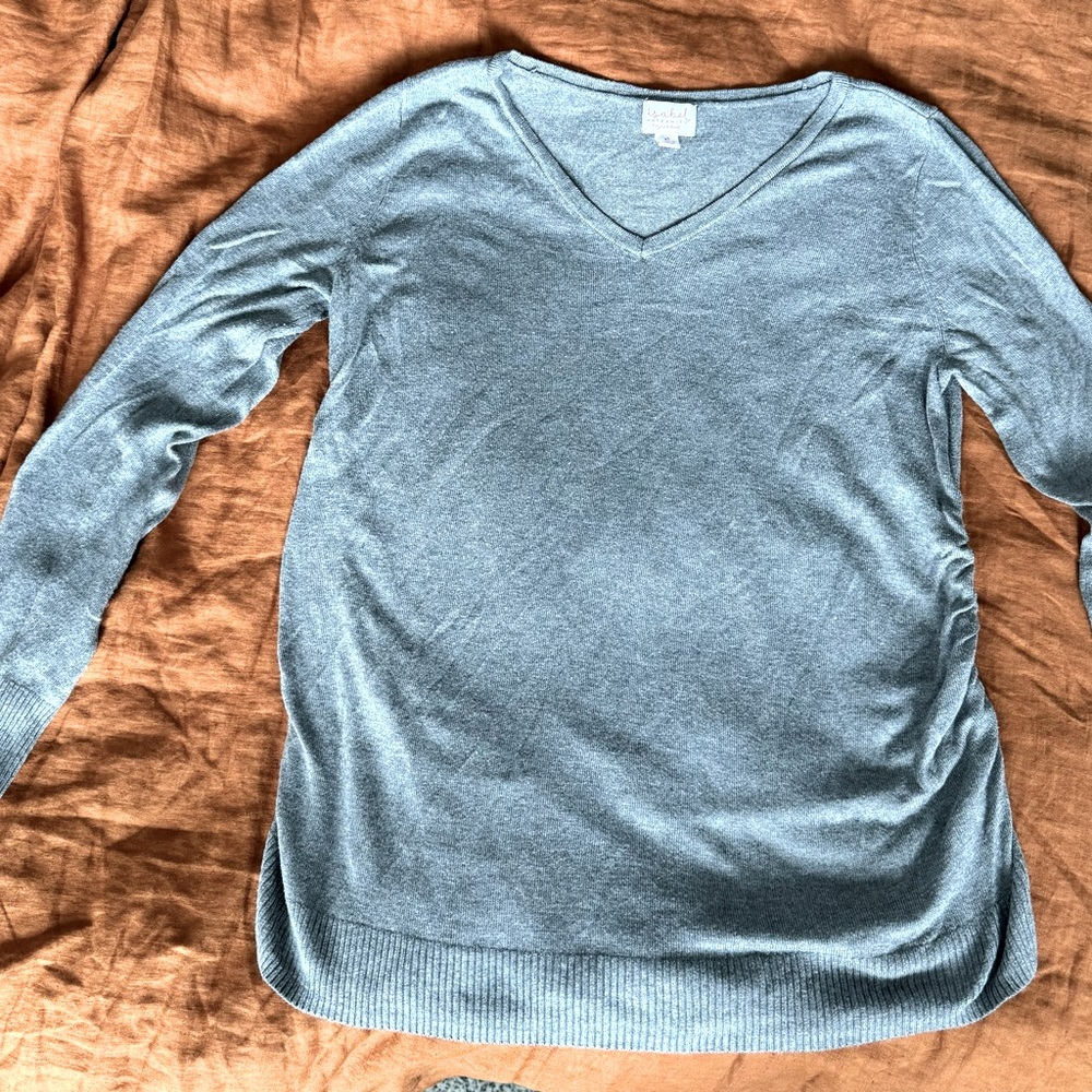 Maternity gray sweater